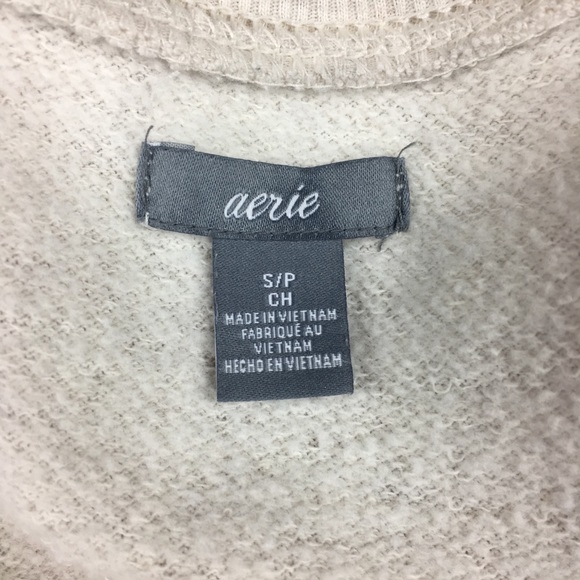 🛍 Aerie Knit Sweater Cream Size Small - Picture 6 of 8